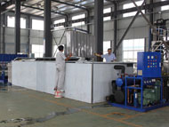 Tube ice maker in factory