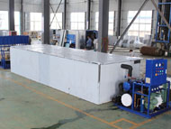 Brine refrigeration block ice plant