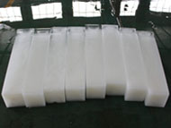Milky block ice